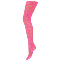 Roze panty met gaten voor dames