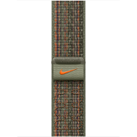 Apple Geweven sportbandje van Nike   Sequoia/oranje (41 mm) armband
