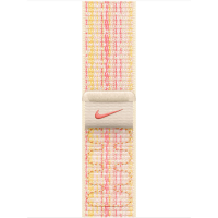 Apple Geweven sportbandje van Nike   Sterrenlicht/roze (41 mm) armband