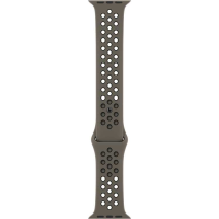Apple Sportbandje van Nike   Olive Grey/zwart (45 mm) horlogeband