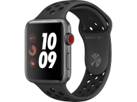 Apple Watch Series 3 Nike+ Cellular 42 Mm Aluminium Kast Spacegrijs Sportband Antraciet, Zwart