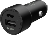 Aqiila CC2 Laadadapter 32 W 1x USB A, 1x USB C Quick Charge 3.0, USB PD Zwart Auto, Vrachtwagen USB Power Delivery (USB PD), Snellader