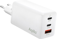 Aqiila W3 USB oplader 65 W Binnen, Thuis Uitgangsstroom (max.) 3 A Aantal uitgangen: 3 x USB A, USB C