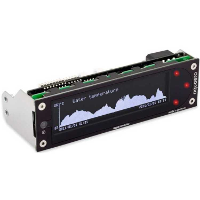 Aquacomputer Aquaero 6 XT fancontroller met capacitief touch display, rode LED's
