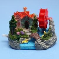 Aquarium Decoration Aquarium Decorative Rockery Wind Wheel
