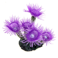 Aquarium Purple Artificial Sea Anemone Coral Fish Tank Ornament