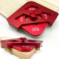 Arc/T Hoekmeter Aluminiumlegering Houtbewerking Afschuining Sjabloon Gereedschap met Snelle Wisselkenmerken Rood/Zwart P