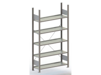Archiefkast basismodule (b x h x d) 1056 x 1850 x 336 mm Staal Verzinkt Verzinkt Metaal META 177998