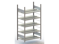 Archiefkast basismodule (b x h x d) 1056 x 1850 x 636 mm Staal Poedercoating Lichtgrijs Metaal META 77646