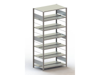 Archiefkast basismodule (b x h x d) 1056 x 2200 x 636 mm Staal Verzinkt Verzinkt Metaal META 178487
