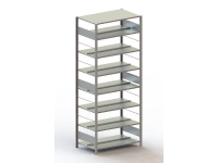 Archiefkast basismodule (b x h x d) 1056 x 2500 x 336 mm Staal Poedercoating Lichtgrijs Metaal META 178505