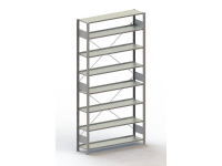 Archiefkast basismodule (b x h x d) 1256 x 2500 x 336 mm Staal Verzinkt Verzinkt Metaal META 178477