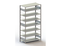 Archiefkast basismodule (b x h x d) 1256 x 2500 x 636 mm Staal Verzinkt Verzinkt Metaal META 178495