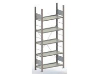 Archiefkast basismodule (b x h x d) 806 x 1850 x 336 mm Staal Poedercoating Lichtgrijs Metaal META 77627