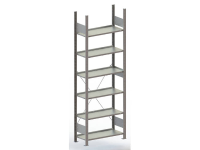 Archiefkast basismodule (b x h x d) 806 x 1850 x 336 mm Staal Verzinkt Verzinkt Metaal META 178461