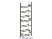 Archiefkast basismodule (b x h x d) 806 x 2200 x 336 mm Staal Verzinkt Verzinkt Metaal META 178467