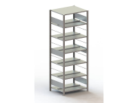 Archiefkast basismodule (b x h x d) 806 x 2200 x 635 mm Staal Poedercoating Lichtgrijs Metaal META 76913