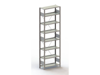 Archiefkast basismodule (b x h x d) 806 x 2500 x 336 mm Staal Poedercoating Lichtgrijs Metaal META 178497