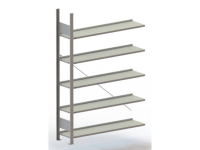 Archiefkast uitbreidingsmodule (b x h x d) 1006 x 1850 x 336 mm Staal Poedercoating Lichtgrijs Metaal META 77635