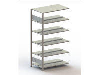 Archiefkast uitbreidingsmodule (b x h x d) 1006 x 1850 x 636 mm Staal Poedercoating Lichtgrijs Metaal META 77649