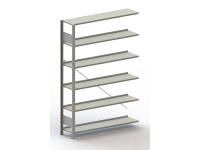 Archiefkast uitbreidingsmodule (b x h x d) 1256 x 1850 x 336 mm Staal Verzinkt Verzinkt Metaal META 178466