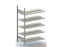 Archiefkast uitbreidingsmodule (b x h x d) 1256 x 1850 x 635 mm Staal Poedercoating Lichtgrijs Metaal META 77651