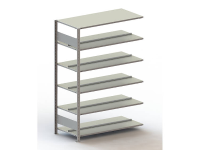 Archiefkast uitbreidingsmodule (b x h x d) 1256 x 1850 x 635 mm Staal Poedercoating Lichtgrijs Metaal META 77653