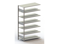 Archiefkast uitbreidingsmodule (b x h x d) 1256 x 2200 x 600 mm Staal Poedercoating Lichtgrijs Metaal META 77811