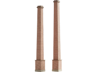Archistories 703171 Z 2 delige set fabriek schoorstenen Sanders Werke