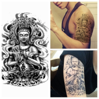 Arm Leg Buddha Temporary Tattoo Body Art Sticker Waterproof