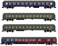Arnold HN4359 N 4 delige set personenrijtuigen van de DB