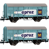 Arnold HN6683 N set van 2 overdekte goederenwagens K4 „APROZ” van de SBB