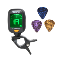 Aroma At 101 Portable Clip On Guitar Bass Violin Ukulele Tuner With 3pcs Alice Dials