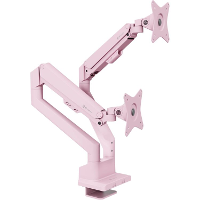 Arozzi Alzare Neo Duo   Gas Spring Monitor Arm   Pink monitorarm