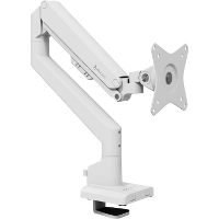 Arozzi Alzare Neo   Gas Spring Monitor Arm   White monitorarm