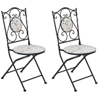 ARTENA   Set van 2 tuinstoelen   Zwart   IJzer