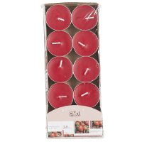 Arti Casa Geurtheelichtjes   10x stuks   aardbei   rood   was/paraffine   3,5 uur