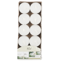 Arti Casa Geurtheelichtjes   10x stuks   jasmijn   wit   was/paraffine   3,5 uur