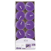 Arti Casa Geurtheelichtjes   10x stuks   lavendel   paars   was/paraffine   3,5 uur