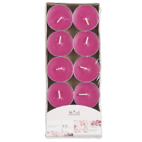 Arti Casa Geurtheelichtjes   10x stuks   roos   roze   was/paraffine   3,5 uur