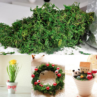 Artificial Dried Reindeer Moss Flowers Basket Garland Decor