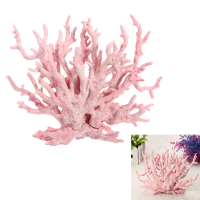 Artificial Light Pink Plastic Coral Plant Ornament Aquarium Decoration