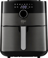 Arzum Heissluftfritteuse Frituurpan 6 l Heteluchtfunctie, Met display Zwart zilver