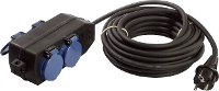 AS Schwabe 60671 Stroom Verlengkabel Zwart 10.00 M H07RN F 3G 1,5 mm²