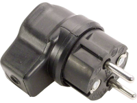 AS Schwabe 62207 Haakse stekker met randaarde Massief rubber 230 V Zwart IP44