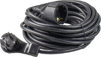 AS Schwabe 51022 Stroom Verlengkabel Zwart 10 m H05VV F 3G 1,5 mm²