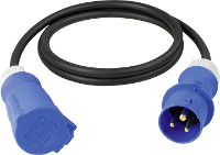 AS Schwabe 61370 Stroom Verlengkabel 16 A Zwart/blauw 5 m H07RN F 3G 2,5 mm²