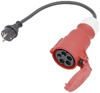 AS Schwabe 61371 Stroom Adapterkabel 16 A Zwart 0.3 M H07RN F 3G 2,5 mm²