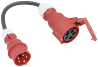 AS Schwabe 61376 Stroom Adapterkabel 16 A Zwart 0.3 M H07RN F 5G 2,5 mm²