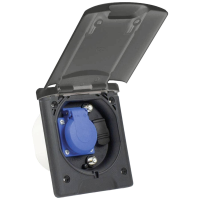 AS Schwabe 62475 Stopcontact (inbouw) IP44 Antraciet grijs